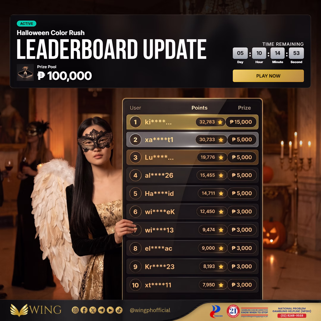 Battle for ₱15,000 First Prize: Color Rush Leaderboard Update🎃📊