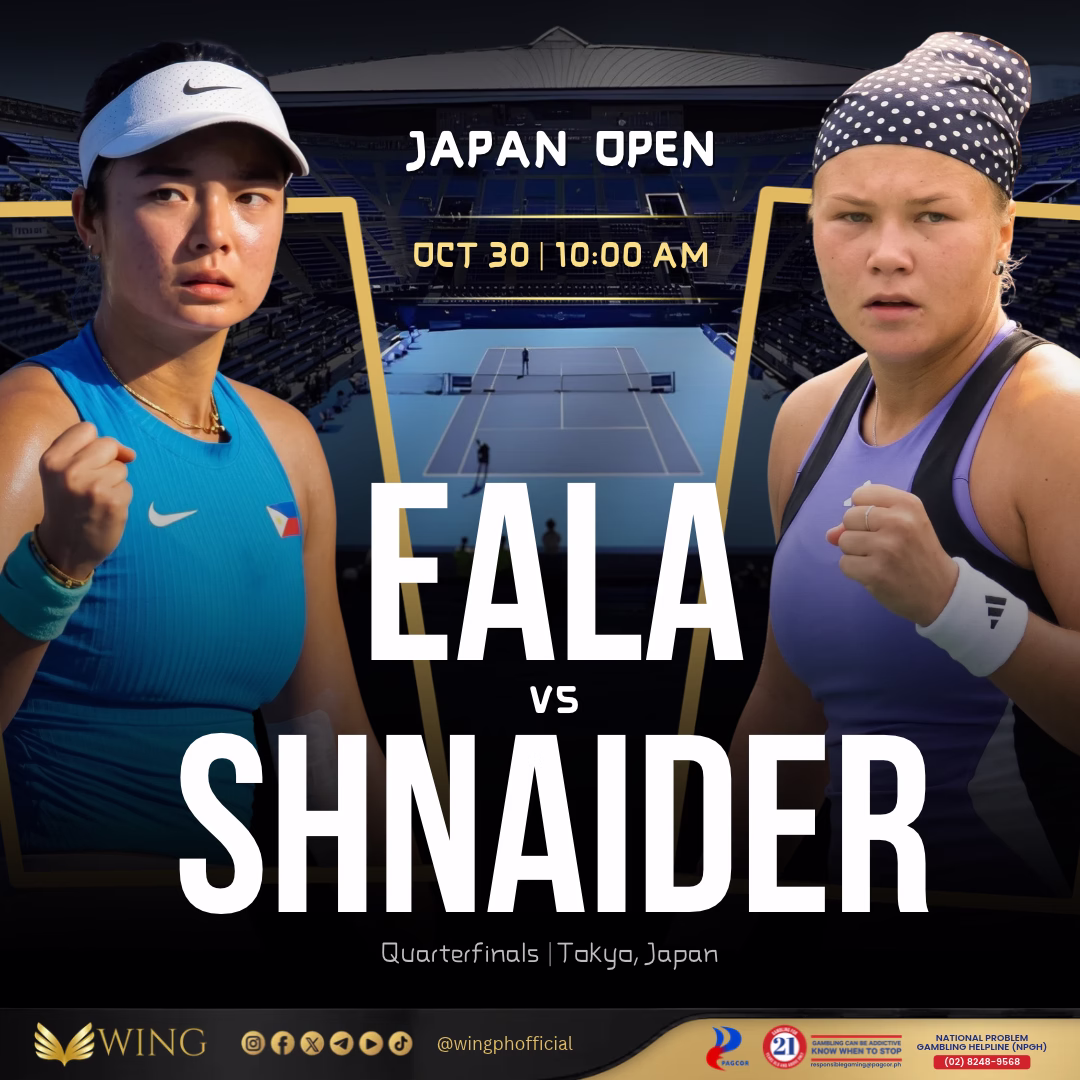 Eala Eyes Semifinal Berth: Back Filipina Tennis Star vs. Shnaider Live at WingPh!